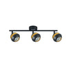 Regleta Beethoven Focos Negro y Oro Fabrilamp / Abrila - Ref. 142093009
