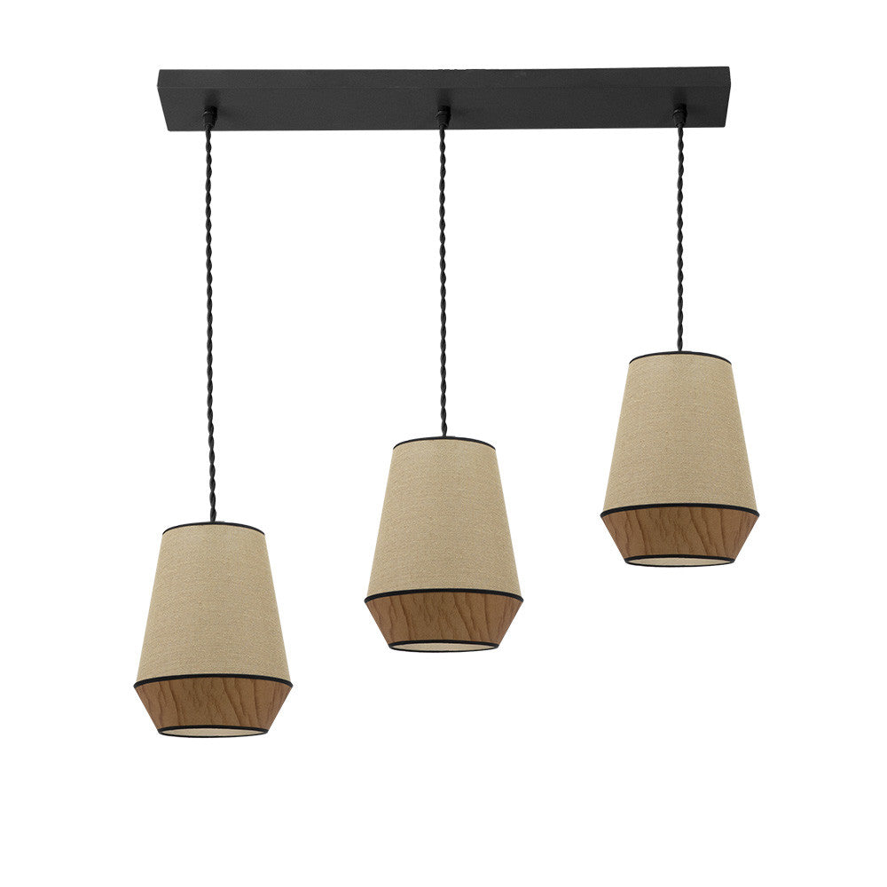 Campana Regleta Colgante Textil Rústica Fabrilamp / Abrila 173993102