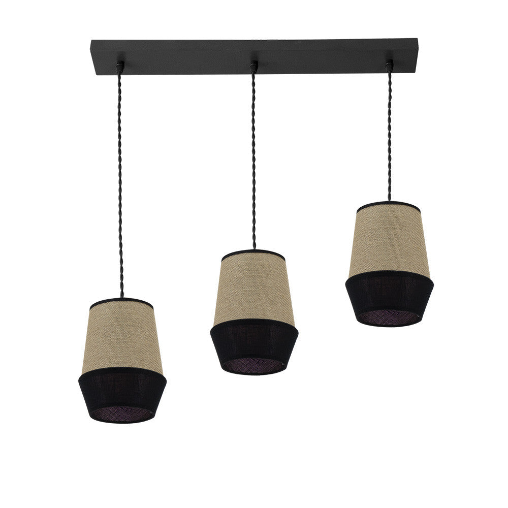 Campana Regleta de Techo Fabrilamp / Abrila Textil Saco Negro Ref. 173993109