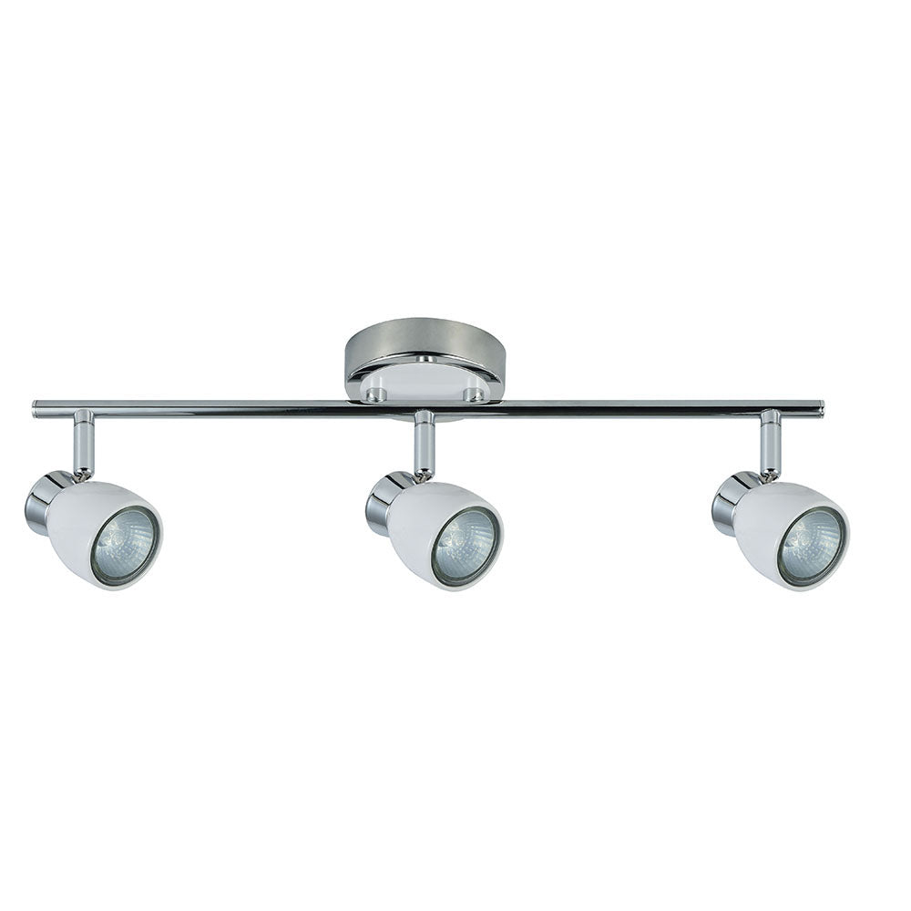 Regleta Chacho 3 Focos Blanco y Cromo Fabrilamp / Abrila 142493001