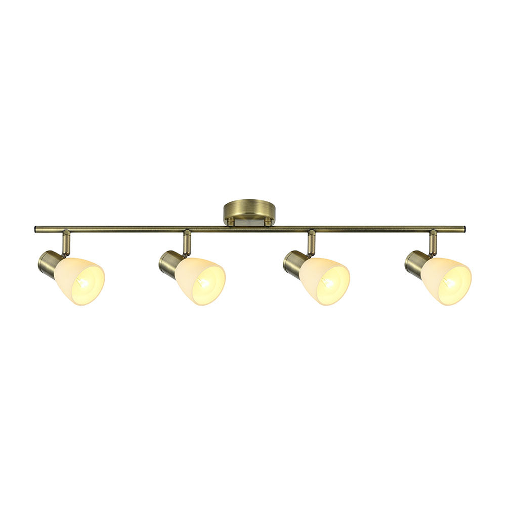 Regleta Cholo fabricada en Metal color Cuero y cristal beige