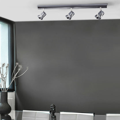 Regleta de techo con focos orientables para una iluminación versátil