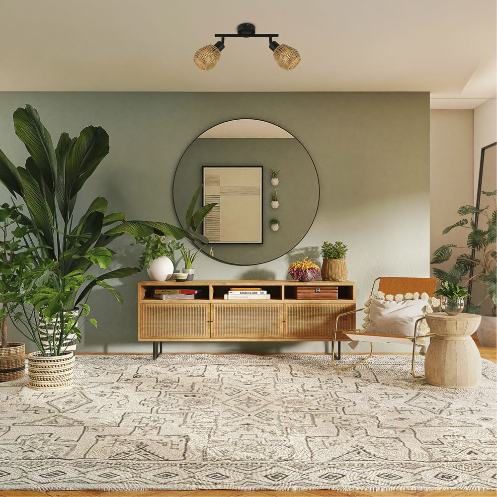 Regleta de techo Krabi con protección IP20, ideal para interiores