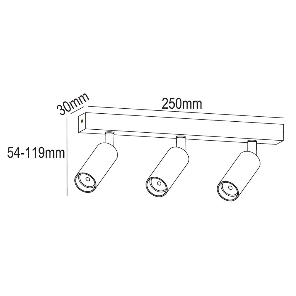 Regleta de techo Slim con protección IP20 para interiores