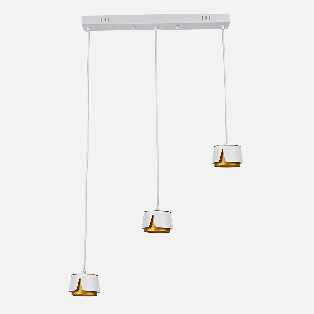 Regleta LED 3 Focos Blanco/Oro Domenica Fabrilamp / Abrila 253793075