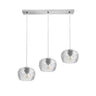 Estela regleta de techo Fabrilamp / Abrila con 3 luces y cristal tallado, ref. 196893020