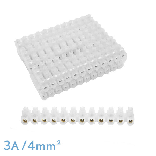 Regleta de Fichas de Empalme 3A 4 mm² 12 Secciones Semitransparente Fabrilamp - vista principal | Fabrilamp / Abrila