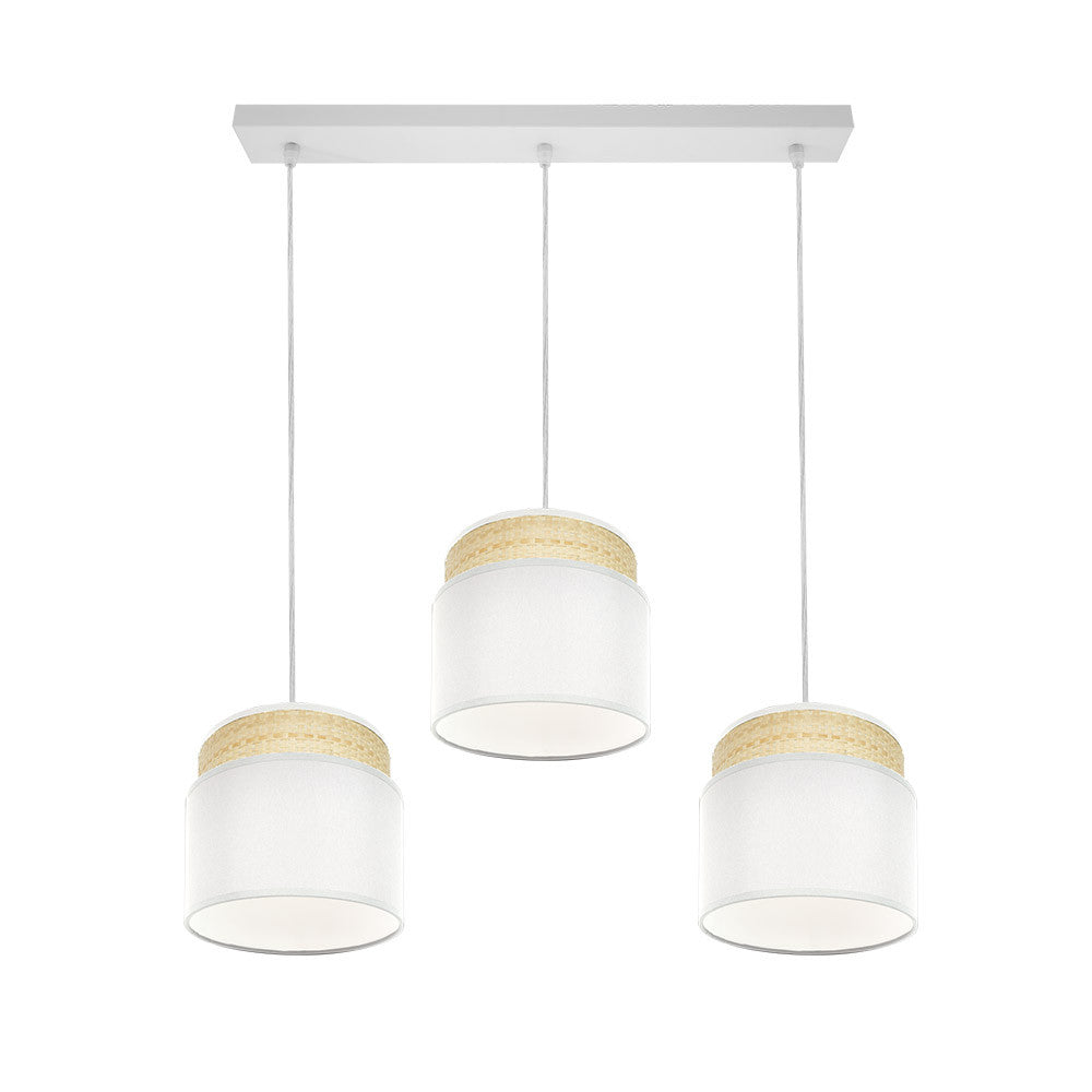 Regleta Kandy fabricada en Textil color Natural/Blanco