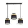 Regleta Kandy 3 Focos Natural y Negro Fabrilamp / Abrila 174293109