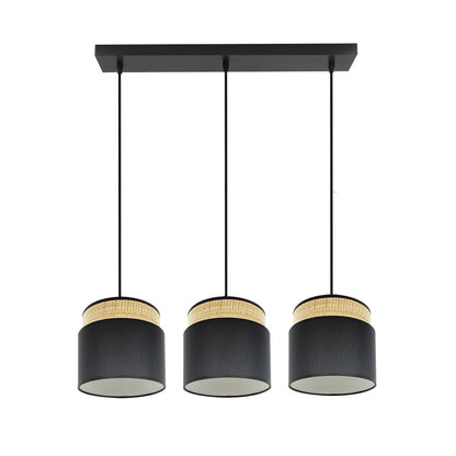 Regleta Kandy fabricada en Metal y Textil color Natural/Negro