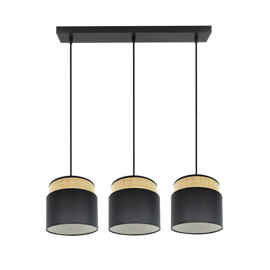Regleta Kandy fabricada en Metal y Textil color Natural/Negro