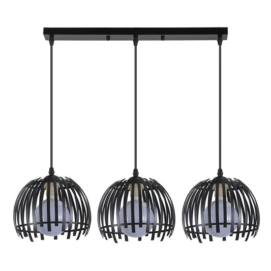 Latina Regleta Colgante Fabrilamp / Abrila, lámpara industrial negra ref. 224593009