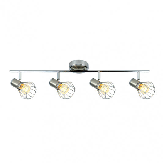 Regleta de 4 Focos Orientables Mateo E14 Cromo Níquel Fabrilamp - imagen 2 | Fabrilamp / Abrila