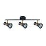 Regleta focos Máximo negro cuero Fabrilamp / Abrila 142393009