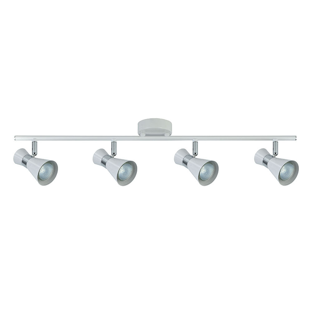 Regleta Focos Máximo Fabrilamp / Abrila 142394001 orientable blanco y cromo