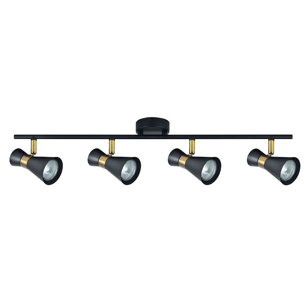Regleta Máximo 4 Focos Negro Cuero Fabrilamp / Abrila 142394009