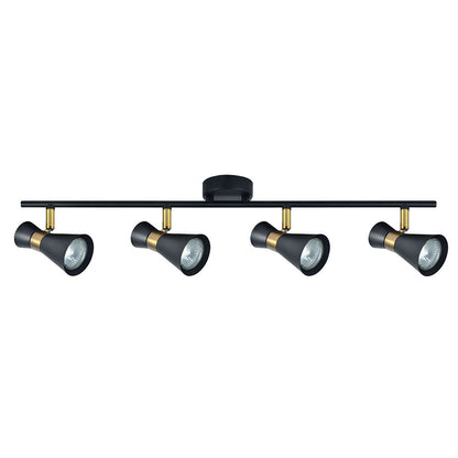 Regleta Máximo 4 Focos Negro Cuero Fabrilamp / Abrila 142394009