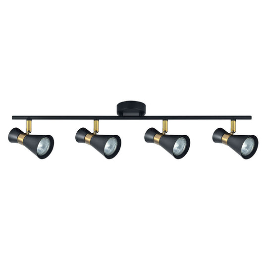 Regleta Máximo 4 Focos Negro Cuero Fabrilamp / Abrila 142394009