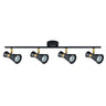 Regleta Máximo 4 Focos Negro Cuero Fabrilamp / Abrila 142394009