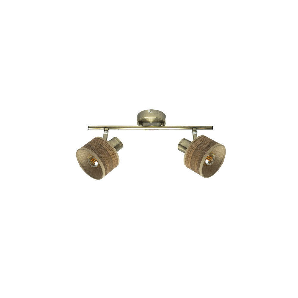 Regleta Nando 2 Focos Fabrilamp / Abrila 190492084, iluminación rústica y moderna
