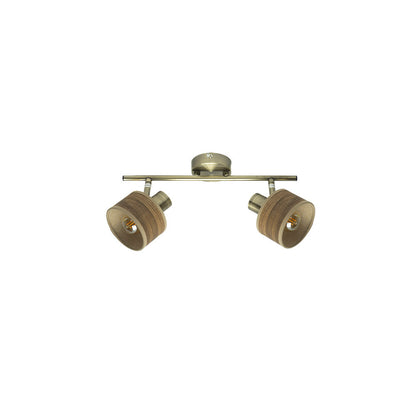 Regleta Nando 2 Focos Fabrilamp / Abrila 190492084, iluminación rústica y moderna