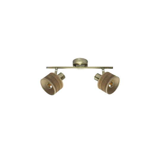 Regleta Nando 2 Focos Fabrilamp / Abrila 190492084, iluminación rústica y moderna