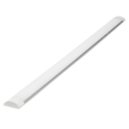 Regleta Sergin fabricada en aluminio color blanco, ideal para espacios de trabajo