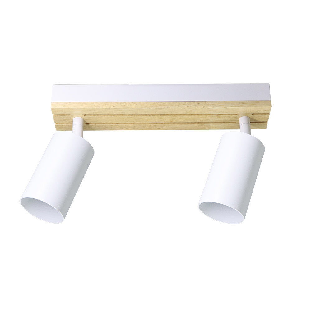 Regleta Orientable 2xGU10 Blanco/Madera Waikato Fabrilamp / Abrila 252892068