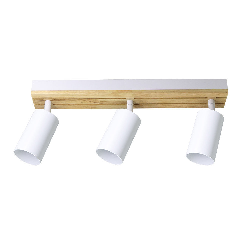 Regleta Waikato 3xGU10 Blanco/Madera Fabrilamp / Abrila 252893068