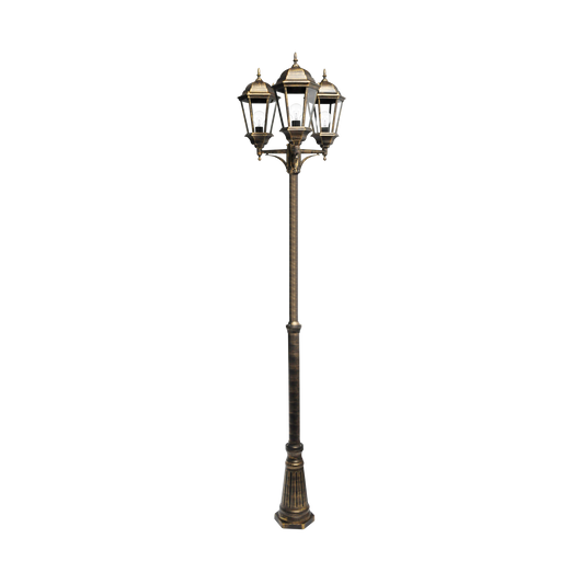 Farola Regulus Negro / Oro – vista principal · Ref. 149743016