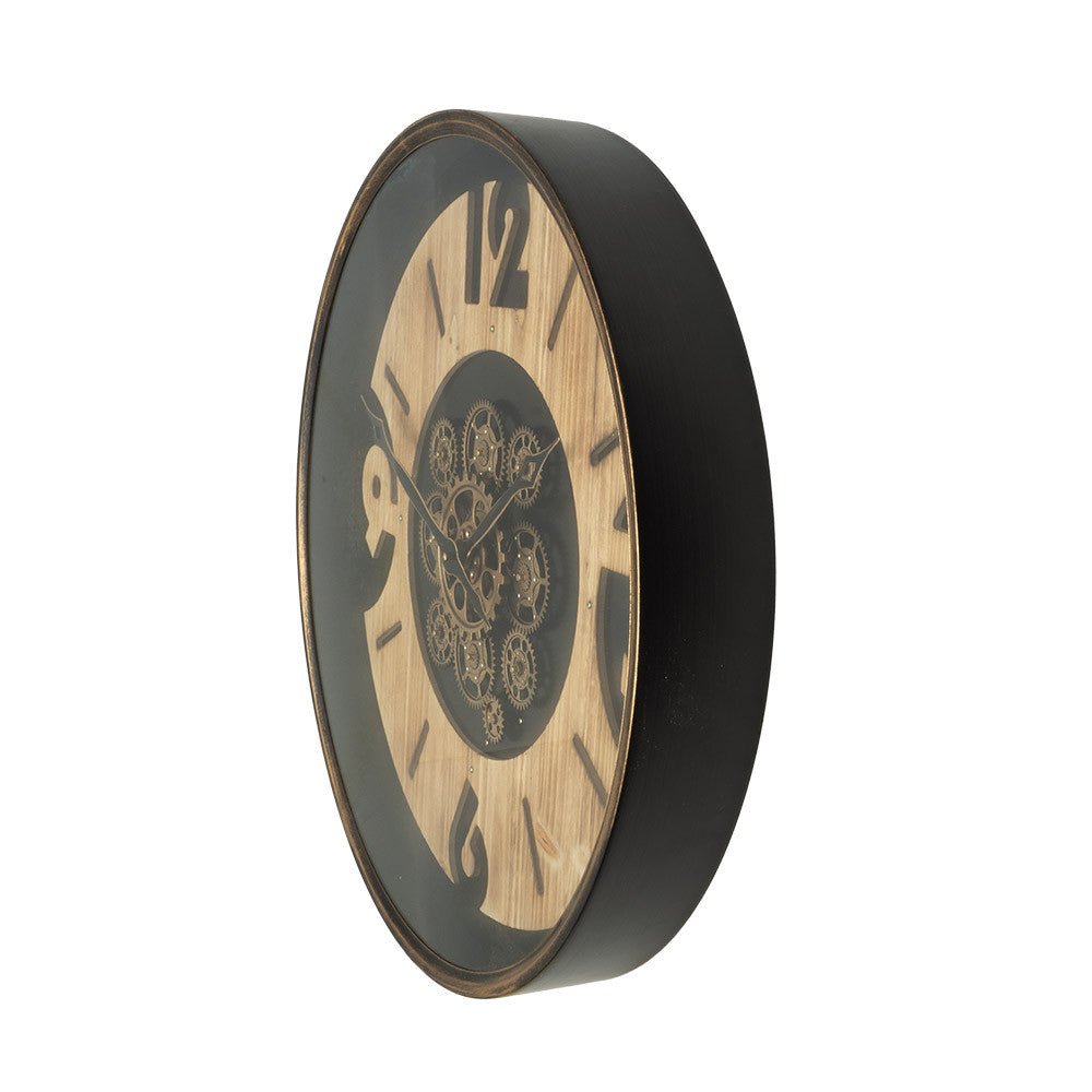 Reloj Almanzora fabricado en metal color negro, haya y oro