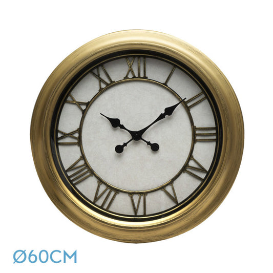 Reloj de Pared Almita 60 cm Oro Números Romanos Fabrilamp - vista principal | Fabrilamp / Abrila