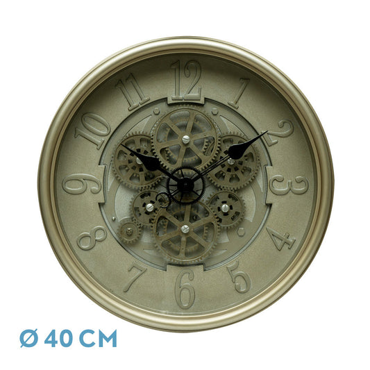 Reloj Pared Alosno Vintage con Engranajes Fabrilamp / Abrila 217514014