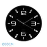 Reloj Pared Aroa Plata y Negro Fabrilamp / Abrila 190810078