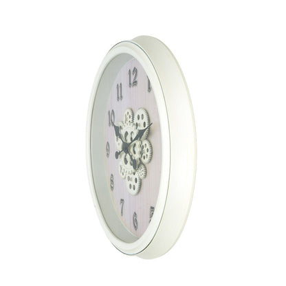 Reloj de pared Berrocal fabricado en policarbonato color blanco y haya