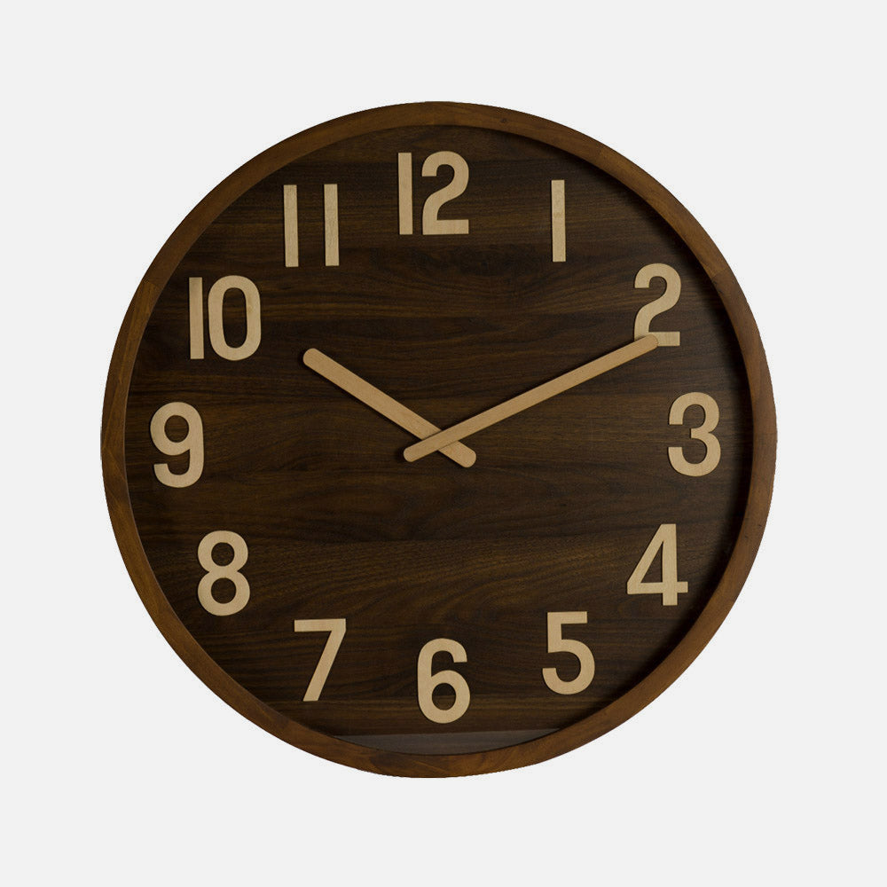Elegante reloj de pared de madera ideal para salón