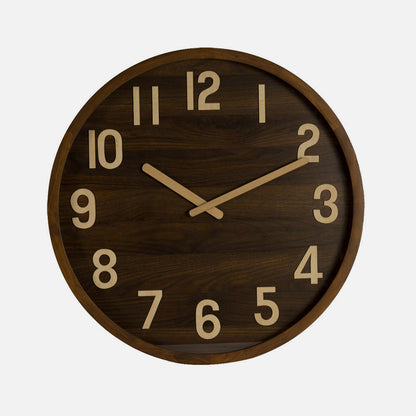 Elegante reloj de pared de madera ideal para salón