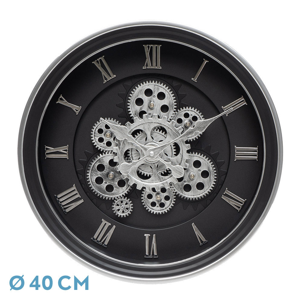 Reloj de pared Chercos Fabrilamp / Abrila con engranajes, ref. 219914078