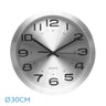 Reloj Pared Cronus Fabrilamp Abrila Aluminio Plata 191210010