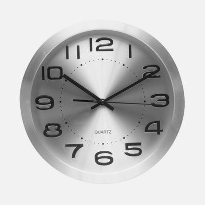 Reloj de Pared Cronus 30 cm Aluminio Plata Movimiento Continuo Fabrilamp - imagen 4 | Fabrilamp / Abrila