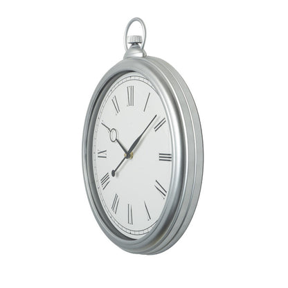 Reloj de Pared Época 41 cm Plata Movimiento Continuo Fabrilamp - imagen 2 | Fabrilamp / Abrila