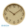 Reloj de Pared Grenoble Haya y Rafia Natural Fabrilamp / Abrila 214614085