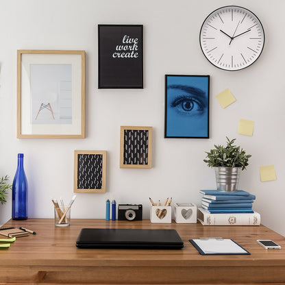 Reloj de pared con movimiento continuo silencioso