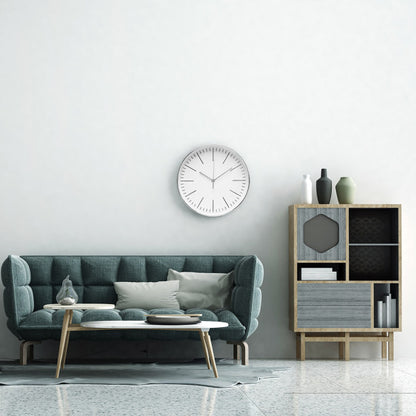 Reloj de Pared Hera 30 cm Movimiento Continuo Plata Fabrilamp - imagen 3 | Fabrilamp / Abrila