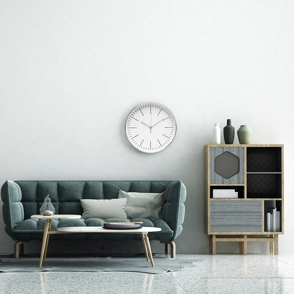 Reloj de pared con movimiento continuo silencioso