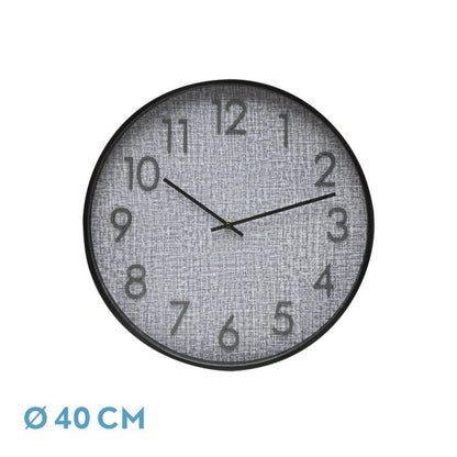 Reloj de Pared Higueron 40 cm Negro y Gris Fabrilamp - vista principal | Fabrilamp / Abrila