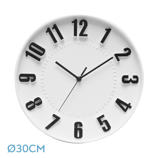 Reloj de Pared Hora Blanco Fabrilamp / Abrila 191010001