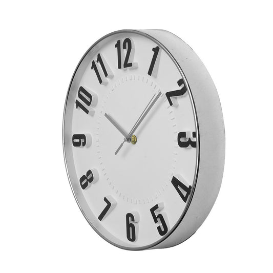 Reloj de pared Hora fabricado en Cristal color Plata