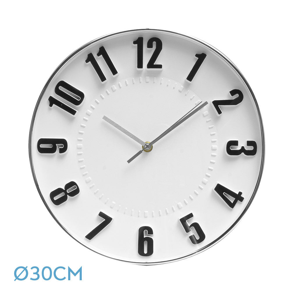 Reloj de Pared Silencioso Plata Fabrilamp / Abrila 191010010