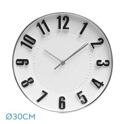Reloj de Pared Silencioso Plata Fabrilamp / Abrila 191010010